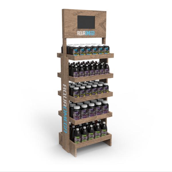 Buy cheap Beverage Bottle Wood Display Stand Beer Display Stand For Grocery Store from wholesalers