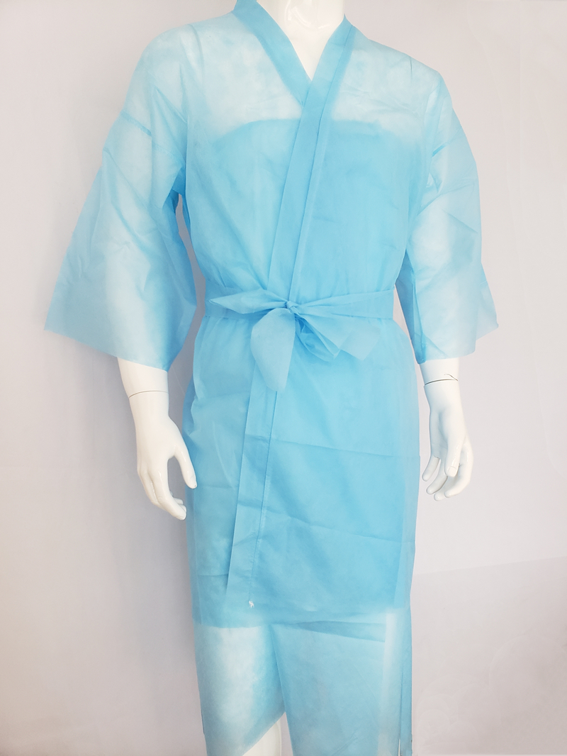 S&J Luxury High Quality PP Non woven Disposable Strapless Bath robes Multi-color for Beauty Spa Sarong Massage