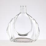 Transparent Brandy Bottle 750ml Drop Shape with Customized Logo and Label