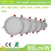 Buy cheap Elegant Design Super Slim Round LED panel light 3W 6W 9W 12W/ 15W 18W 24W 48W product