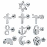 Cute Baby Stud Earrings 19 Styls Baby Girl Earrings High Quality Surgical Steel