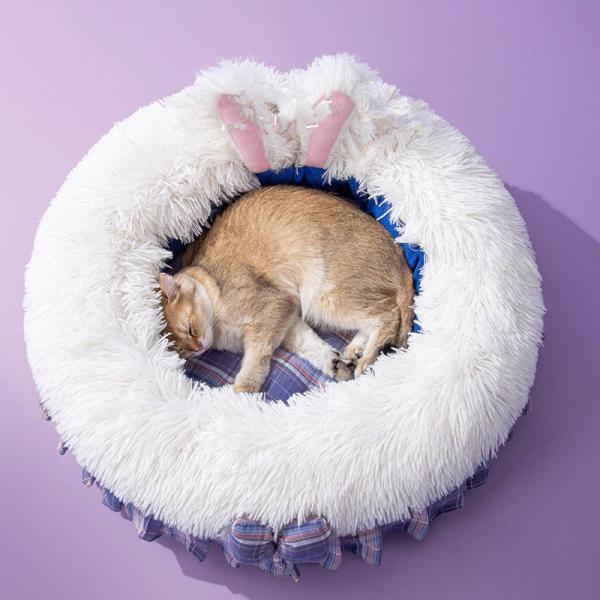 Buy cheap Plush Warm Cat Nest Purple Mattress For Dogs Checkered Cat Bed Dog House Cat Bed Cushion Dog Bed Pet Supplies from wholesalers