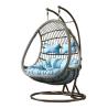 Buy cheap Rattan Furniture Garden Hanging Egg Swing Chair 2 Person With Q195 Carbon Steel Frame from wholesalers