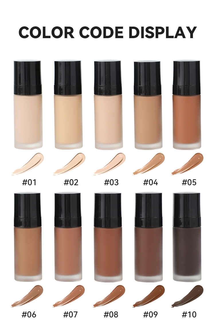 OEM Make Your Own High Quality Foundation Liquid Full Cover Long Lasting Private Label Matte Waterproof Makeup Foundation