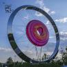 Buy cheap Giant Circular Mirror Stainless Steel Sculpture Large Landmarks LED Colorful Light Outdoor Custom from wholesalers