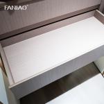 French Style Gray Custom Bedroom Wardrobe With Glass Door Recessed Handles