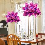Metal Gold Wedding Flower Stand Vase for Centerpieces Home Centerpiece Column