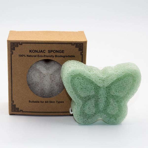 Buy cheap Butterfly Shape Bath Cleaning Sponge Body Facial Konjac Sponge 9cm*7.2cm*2cm from wholesalers
