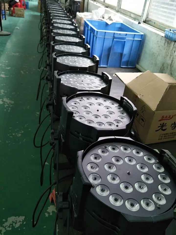 Full Color 6In1 Plastic LED PAR Light 7500K For Outdoor Stage Lighting