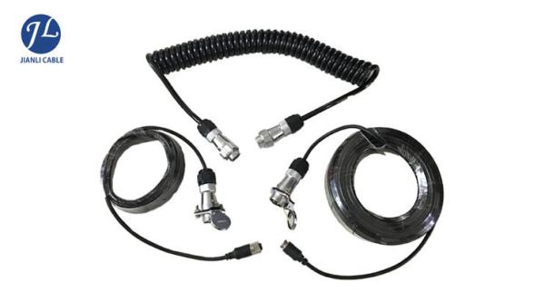 Buy cheap Black 7 Pin Rear View Camera Cable Kits For Trailer Camera Video System from wholesalers