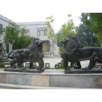 Buy cheap Black marble lions sculpture product