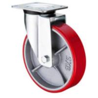 Buy cheap 5'' Trolley Wheel Heavy Duty Red PU Polyurethane Castors 500kg product