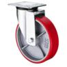 Buy cheap 5'' Trolley Wheel Heavy Duty Red PU Polyurethane Castors 500kg from wholesalers