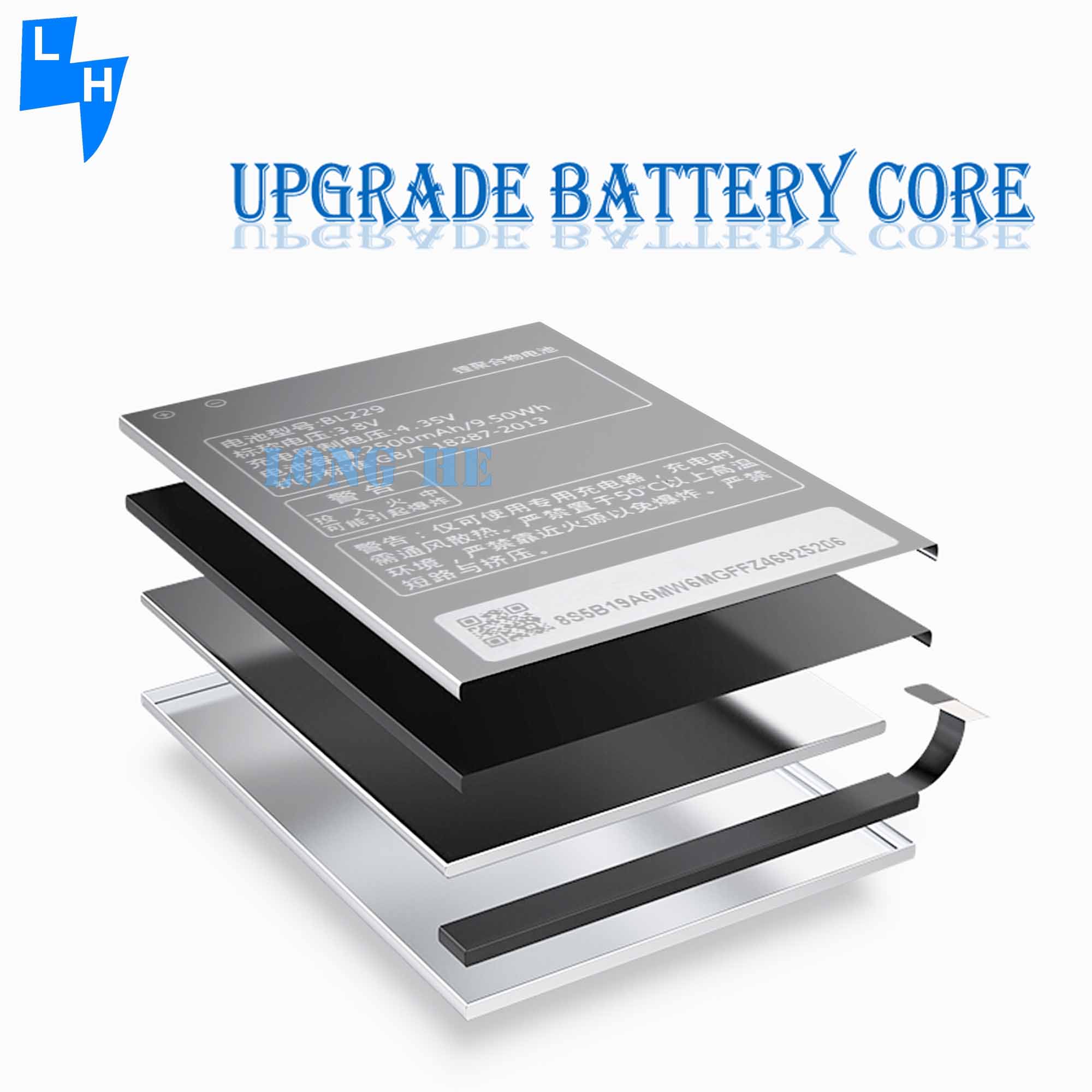 BL229 3.8V 2500mAh Lithium Polymer Battery for Lenovo A8 A806 A808T Mobile Version Name
