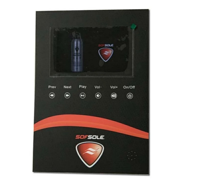 7 inch LCD video pop display with control buttons for supermarket