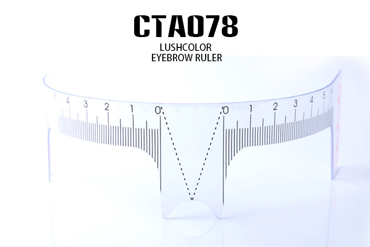 Plastic Tattoo Accessories , Transparent Permanent Makeup Eyebrow Ruler