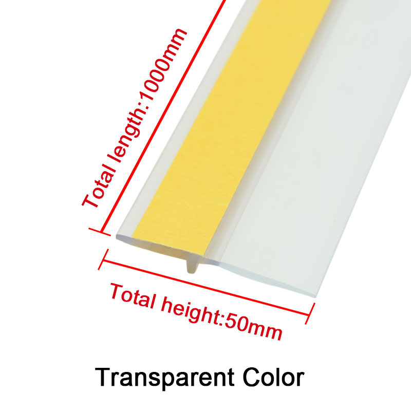 Co - Extruded PVC Door Bottom Seal Strip Dust Proof Door Sweeps Transparent