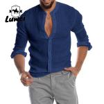 Buy cheap Casual Men Shirts Apparel Cotton Single Breasted Long Sleeve Print Shirts from wholesalers