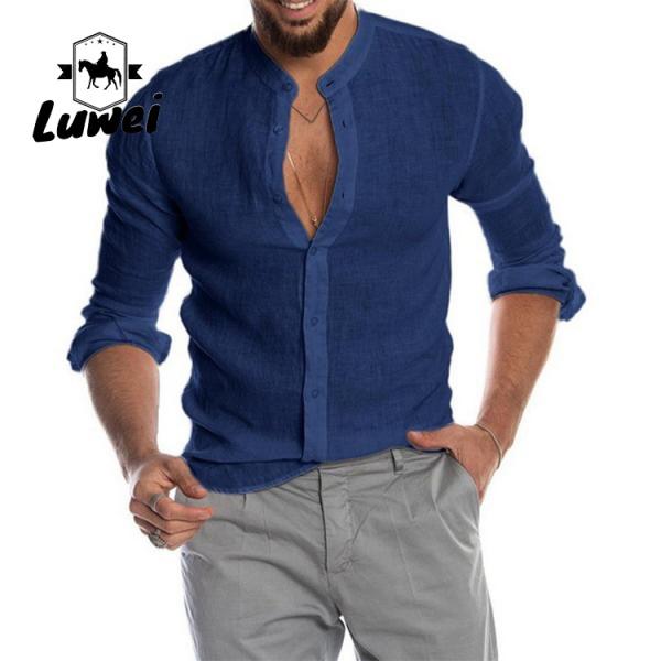 Buy cheap Casual Men Shirts Apparel Cotton Single Breasted Long Sleeve Print Shirts from wholesalers