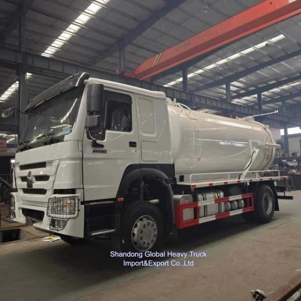 New HOWO Sewage Suction Truck 12000liters Combination Vacuum Jetter Truck for