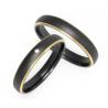 Buy cheap IP Gold Rose Gold Rhodium Black Zirconium Ring Wedding Band Jewelry from wholesalers