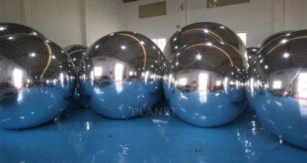 Buy cheap Party Inflatable Advertising Balloons Round Inflatable Mirror Balloon Silver from wholesalers