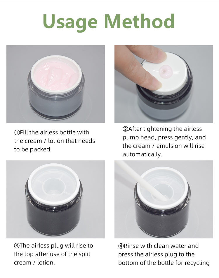 15g/30g Customized Color And Customized Logo BB CC Cream Jar Acrylic Airless Jar With Mirror uKC47