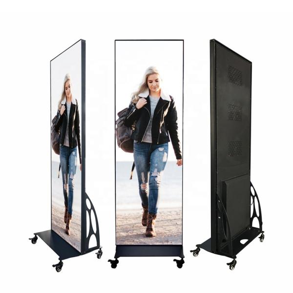 Buy cheap Moveable Outdoor LED Poster Screen Floor Stand Display With Wifi / 4G Control from wholesalers