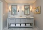 Villa Customized Free Standing Bathroom Vanity Cabinets , Painted 5 Times For