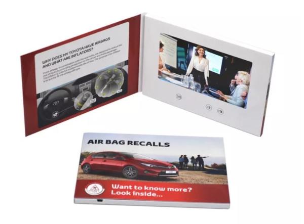 Customized High Resolution 7 Inch Video Book, Video Booklet, Lcd Screen Video