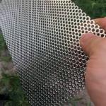 Silver Decorative Stainless Steel Sheet SS 430 Round Hole Metal Plate