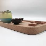 BSCI Rectangular Natural Cork Serving Tray 12''X8''X0.79'' BSCI Heat Resistant