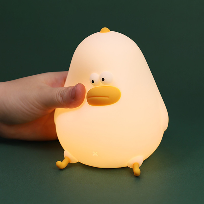 Duck Night Light Cute Duck Lamp Rechargeable Dimmable Nightlight Silicone LED Timer Bedside Lamp Baby Nursery Nightlight
