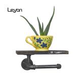 3/4" Black Industrial Pipe Toilet Paper Holder Carbon Steel Nipples BSPT / NPT