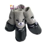 Waterproof Pet Socks With Straps Rubber Sole Gripper Outdoor Anti Slip Dog Socks