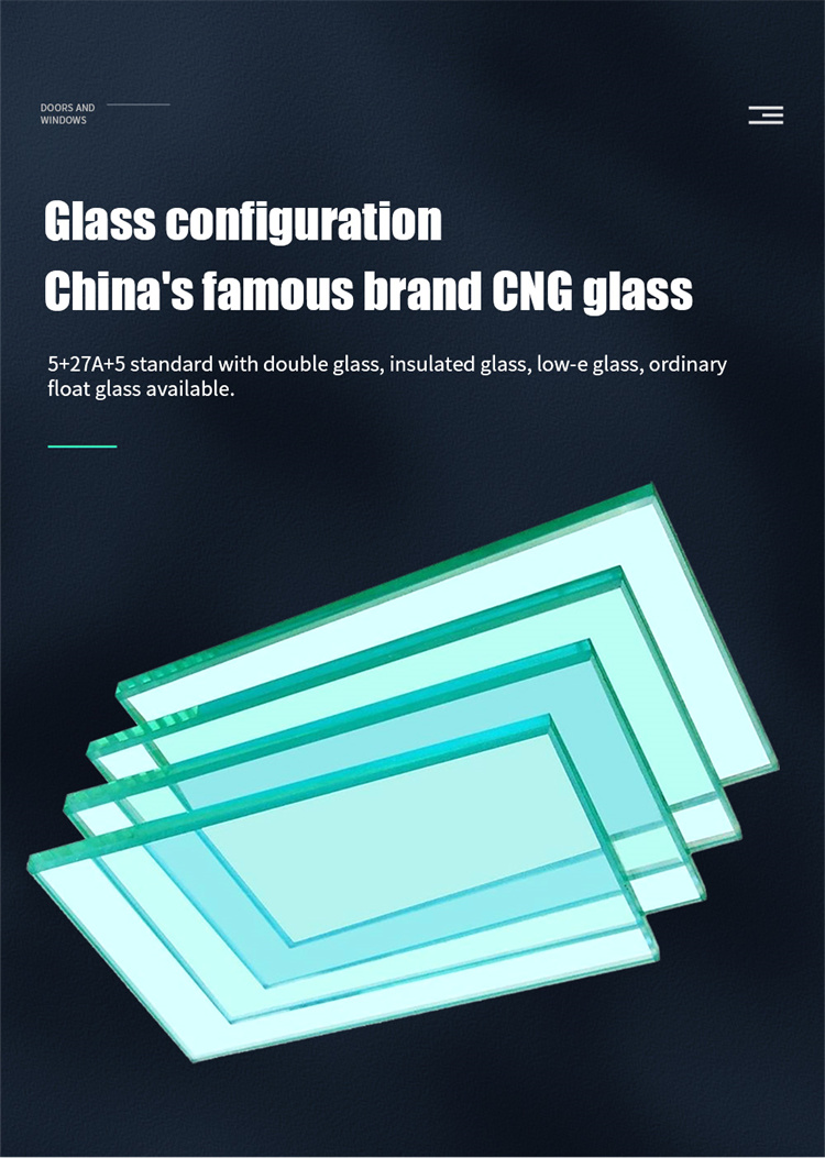 Windows Double Glazing Sliding Windows with Heat Insulation Coefficient K value ≤2.1