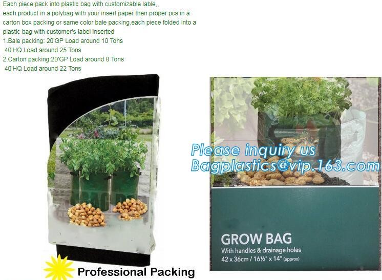 PE Woven Fabric Potato Planter Growing Bag 10 gallon,Potatoes Felt growing breathable non woven fabrics polyester grow b
