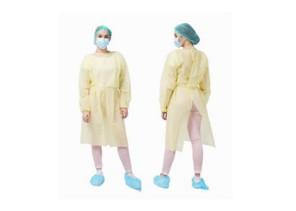 Buy cheap Universal Size Yellow Disposable Isolation Gown Non Sterile Anti Bacterial from wholesalers
