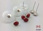 Plastic Hard Tag Transparent Dome Head Pins Groove Or Smooth Nail Surface