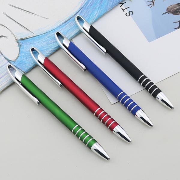 Buy cheap Business Office Metal Matte Press Ball Pen Print Logo Fluent Writing Gift Ball Pen from wholesalers