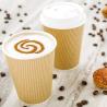 Buy cheap Party Paper Kraft Ripple Coffee Cup , Colorful Disposable Cups For Hot Drinks from wholesalers