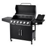 Buy cheap Camping Rotisserie Gas Grill with 7 Burners 36.8kg Weight and Powder Coated Finish from wholesalers