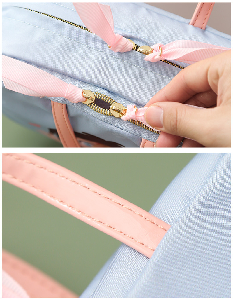 Zipper Closure Cartoon Polyester Travel Toiletry Organizer