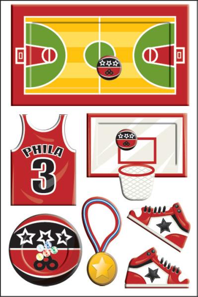 Buy cheap Basketball Sports Type Vintage Toy Stickers As Promotional Items OEM & ODM from wholesalers
