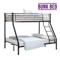 Buy cheap Black Kids Iron Bunk Beds With Rugged Iron Pipe Frame Oblique Ladder product
