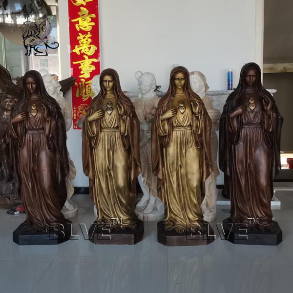 Bronze Virgin Mary Statue Sculpture Life Size Catholic St Mary Metal Religious