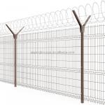 Malaysia Sale Barber Razor Galvanized Chain Link Fence with 3D Welded Curved