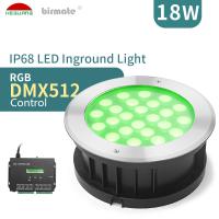 Buy cheap 18W RGB DMX512 Led Ground Lights Waterproof IP68 900LM For Garden product