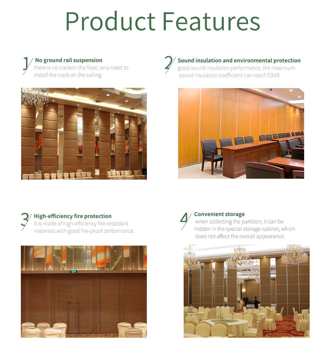 Multi Function Hall Automatic Room Dividers With Modern Design And Density 32kg/M2
