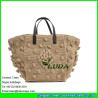 Buy cheap LDZS-011 striped color clutch bag hand crocheting lady macrame paper straw clutch bag from wholesalers